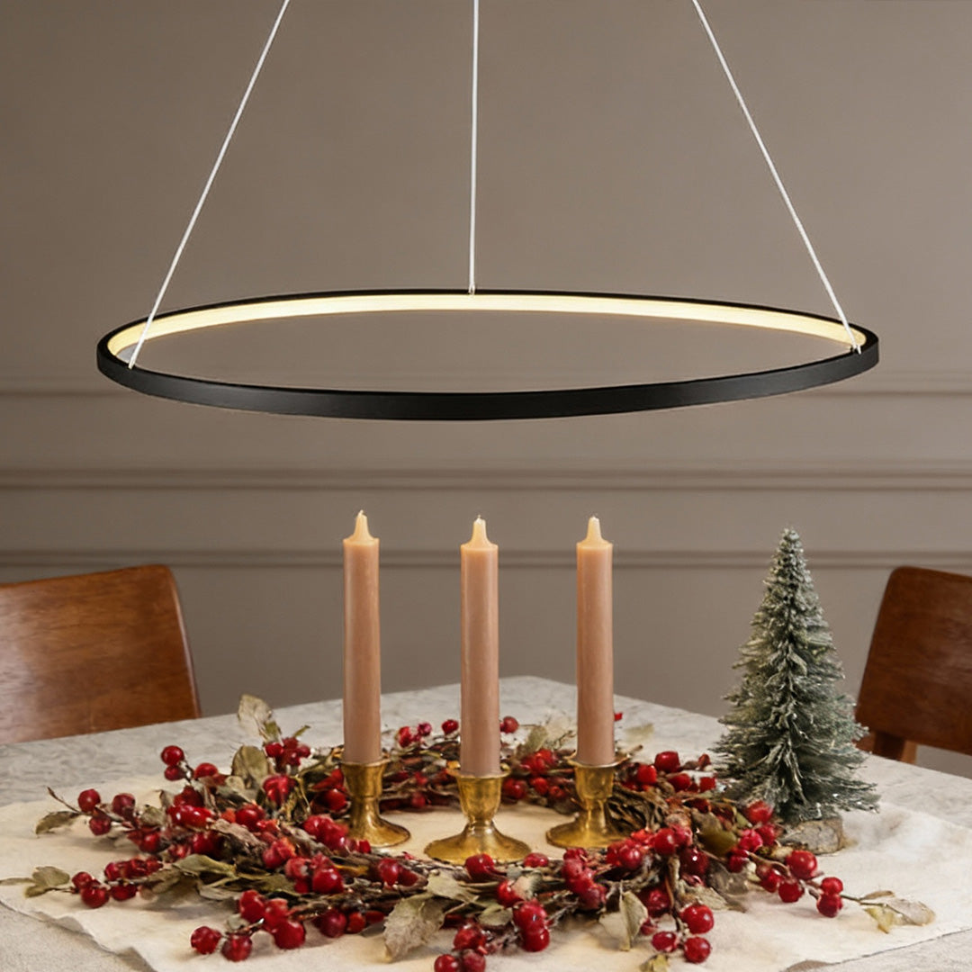 Circle LED Modern Chandelier Pendant Light Hanging Lamp Island Lights