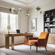 Globe Sputnik Industrial Glass Chandelier Modern Lighting with Customizable Color Shades