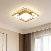Square LED Geometric Overlay Flush Mount Ceiling Light for Bedroom