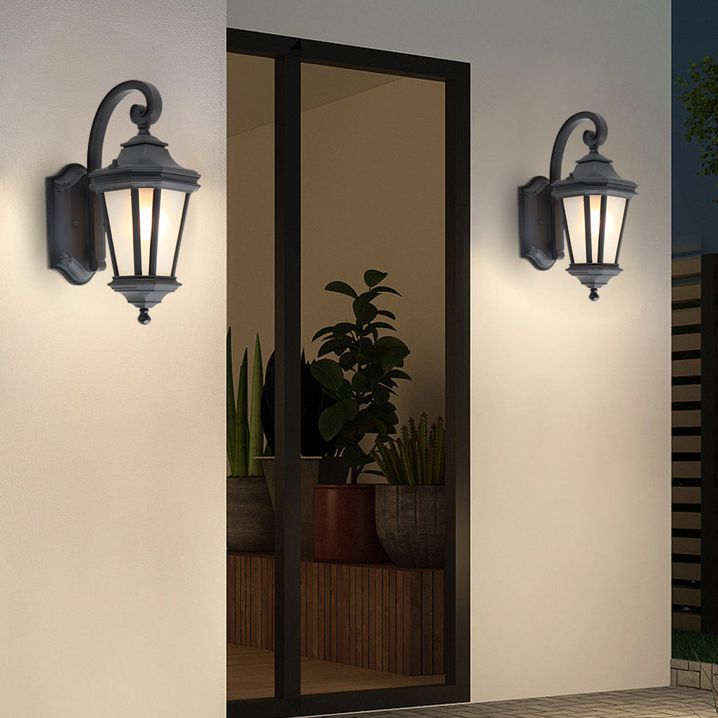 Minimalist Frosted Glass Waterproof European-Style Outdoor Wall Lamp | Dazuma