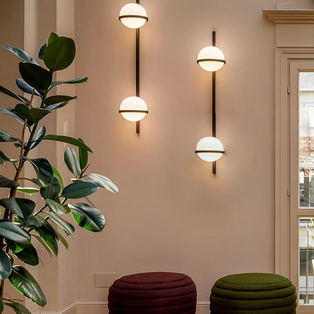 Creative Flowerpot Ball Waterproof LED Black Modern Outdoor Wall Light | Dazuma