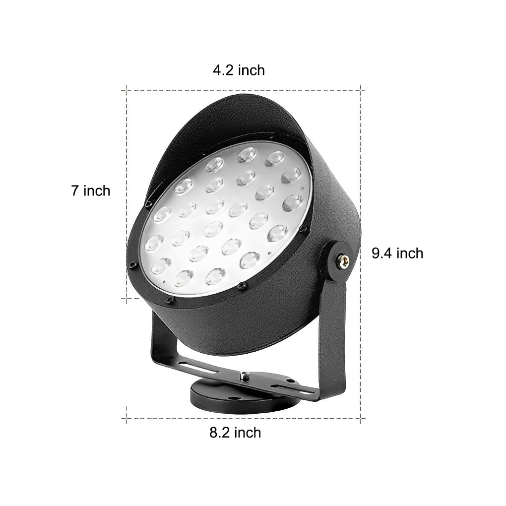 Adjustable Waterproof LED Anti-slip Black Modern Outdoor Spotlights