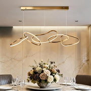 Irregular Circular Chainlink Dimmable LED Plating Modern Chandeliers