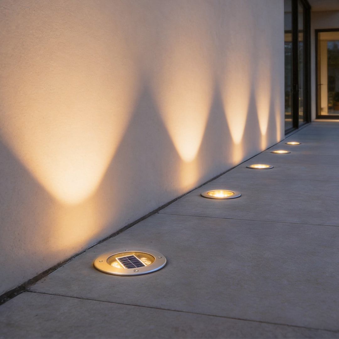 Recessed Floor Lighting Solar LED Metal Well Light