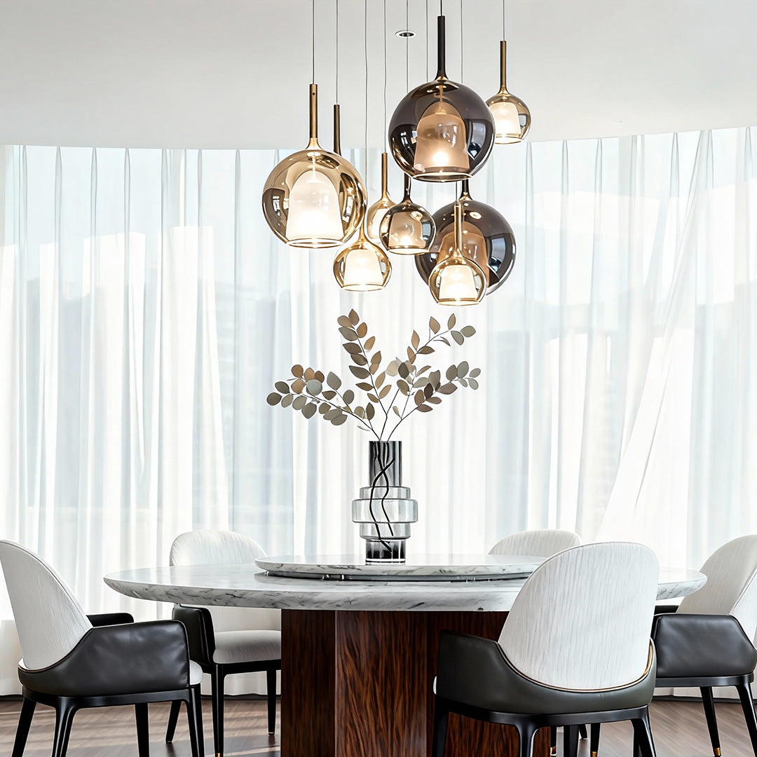 Glass Ball Pendant Light Nordic LED Glass Art Island Light