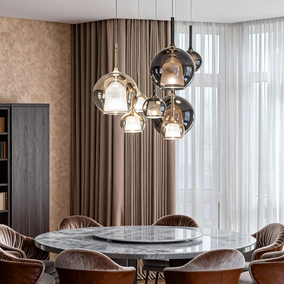 Glass Ball Pendant Light Nordic LED Glass Art Island Light