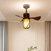 Vintage Style Ceiling Fan With Light Stylish LED Ceiling Fan