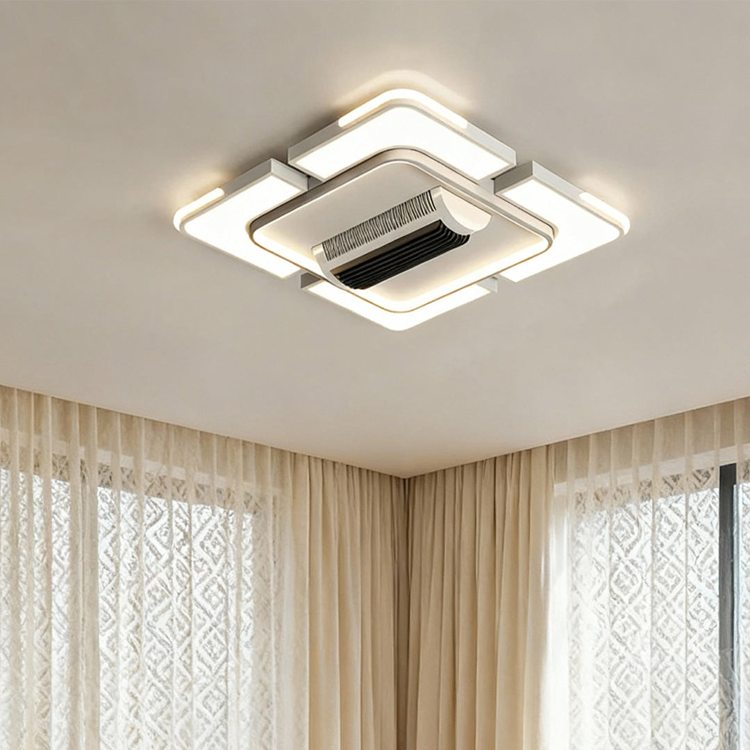 Bladeless Ceiling Fans With Light Full Spectrum LED Fan Lamp