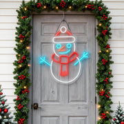 Neon Snowman Colorful Decor Acrylic Personalized LED Sign with Dimmer