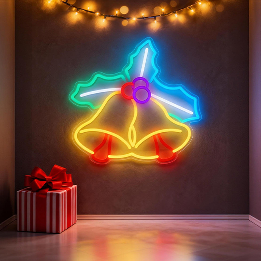 Small Bell Shape Luminous Lines Decorative Wall Decor LED Neon Signs