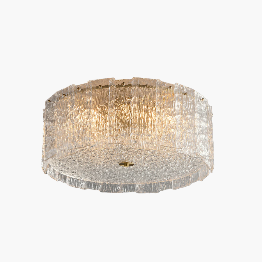 Luxury Full Copper Glass Flush Mount