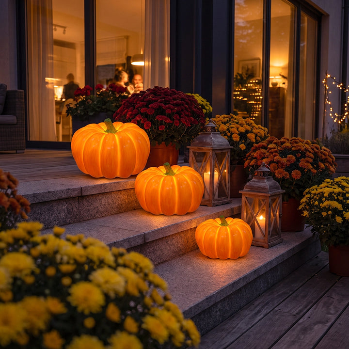 Halloween Pumpkin Light Waterproof Ambience Resin Lamp