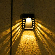 Waterproof Intelligent LED Black Modern Solar Outdoor Wall Lights | Dazuma