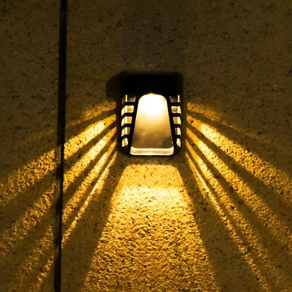 Waterproof Intelligent LED Black Modern Solar Outdoor Wall Lights | Dazuma