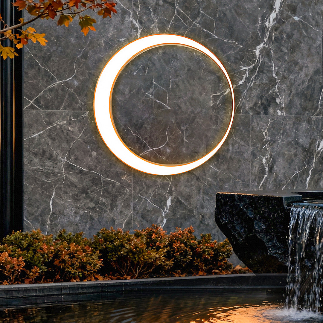 Circular Moon Led Waterproof Ip65 Modern Outdoor Wall Lights Wall Lamp