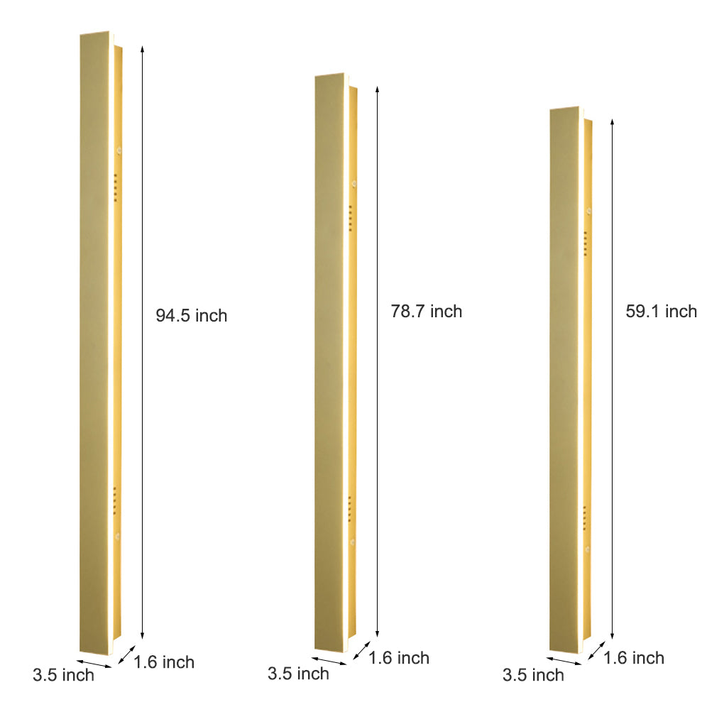 Outdoor Waterproof Rust-proof Minimalist Linear LED Wall Sconces Garden Lights