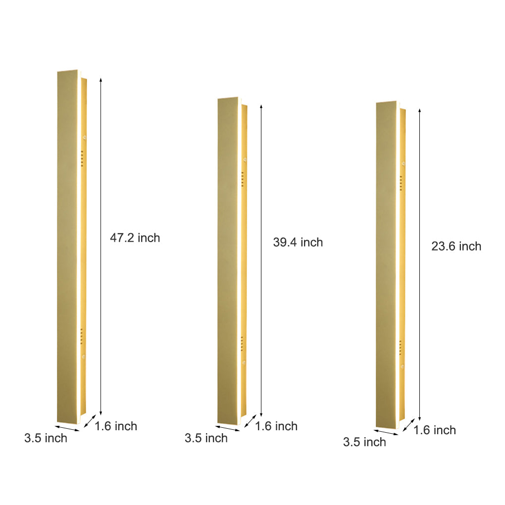 Outdoor Waterproof Rust-proof Minimalist Linear LED Wall Sconces Garden Lights