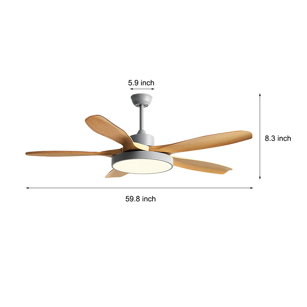 60 Inches Nordic Inverter Fan Chandelier Ceiling Fan Lamp with Remote Control