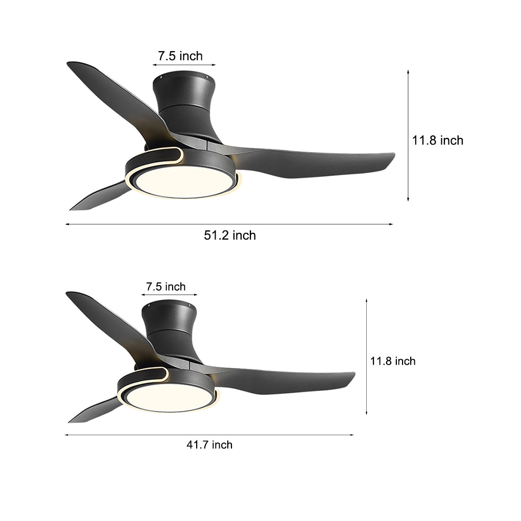 Remote Control Variable Frequency Dimming Integrated Ceiling Fan Light Supports Forward and Reverse