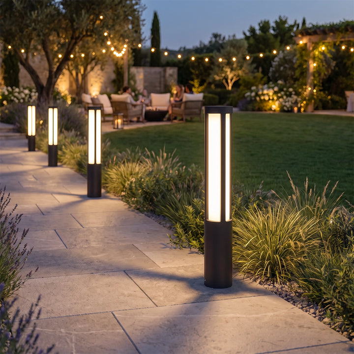 Residential Bollard Lights Modern Cylindrical LED Landscape Light