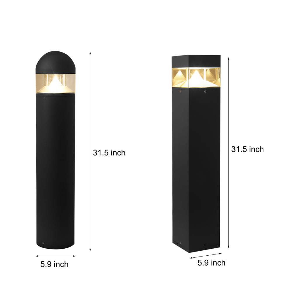 Minimalist Waterproof LED Garden Light Durable Outdoor Landscape Bollard Lights