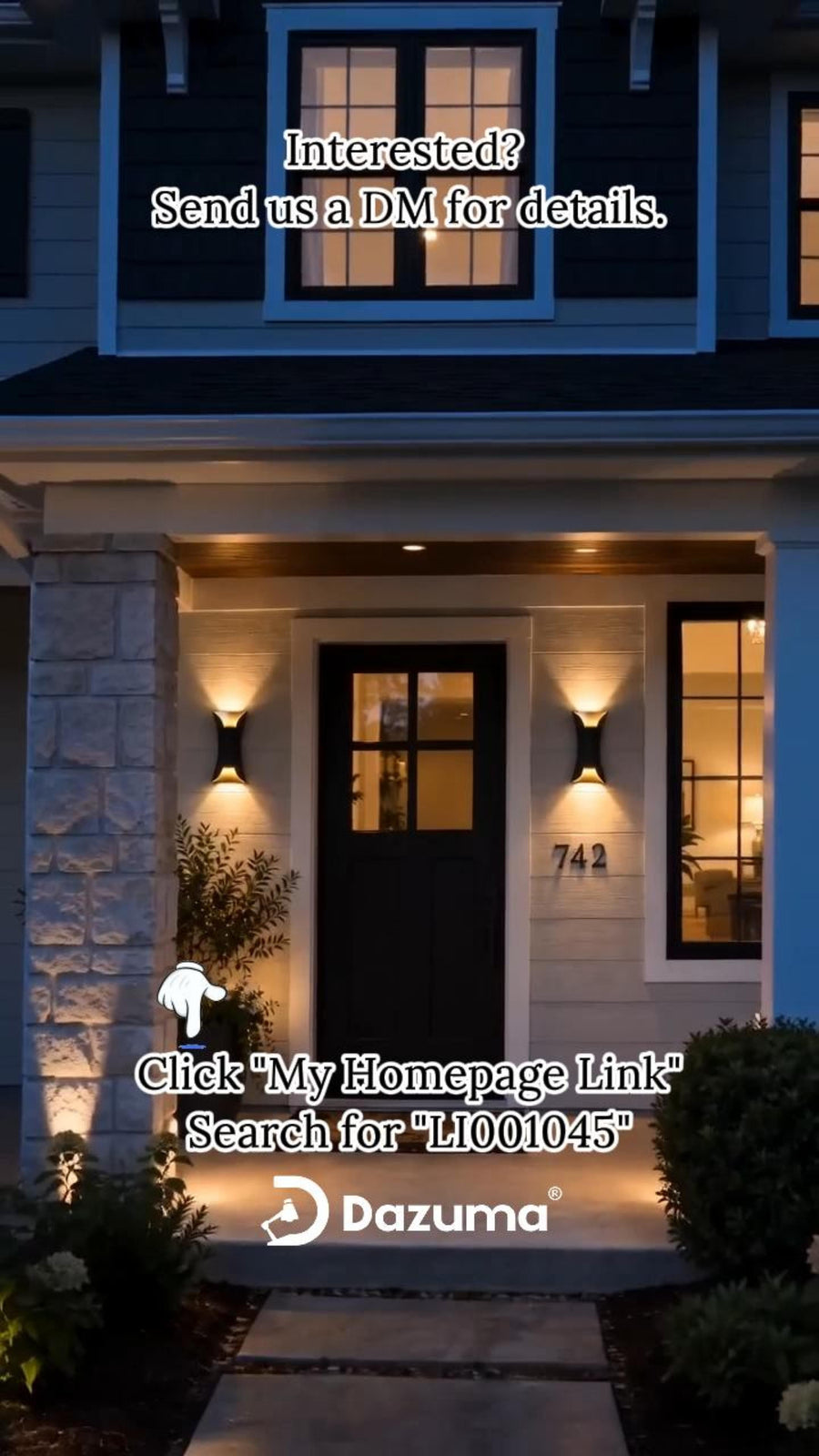 Up Down Lighting Wall Lights Modern Curved LED Waterproof Light