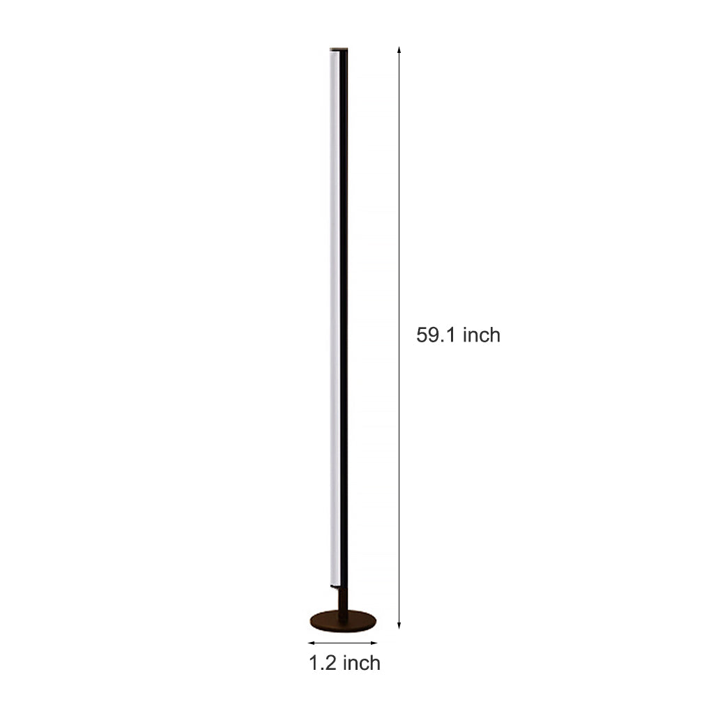 Minimalist 59 inches Aluminum Strip Floor Lamp 3 Step Dimming  LED Standing Light