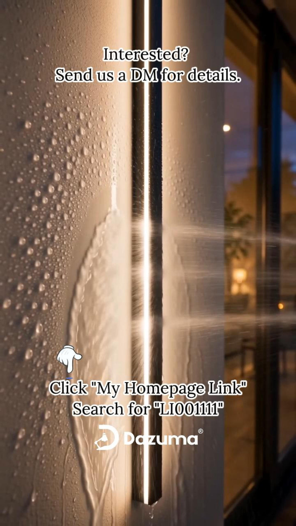 Outdoor Strip Wall Light Black Linear LED Integrated Light