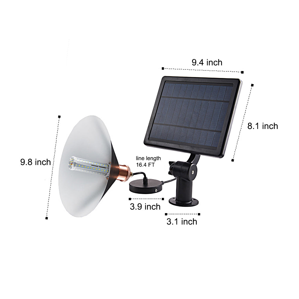 Classic Conical Solar Lights LED Pendant Light Solar Garden Lights Waterproof Hanging Lights