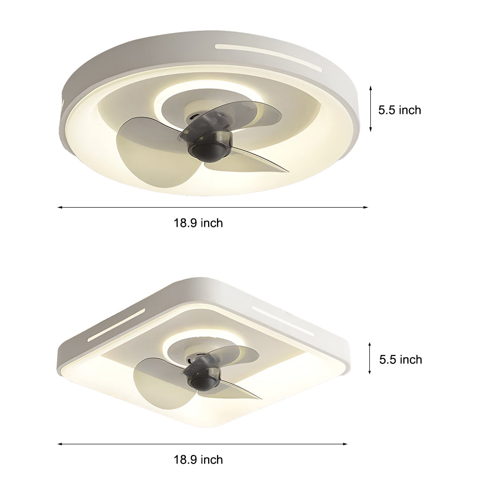 Nordic Inverter Ceiling Fan Light Ultra-thin Silent Ceiling Fan Lamp Intelligent