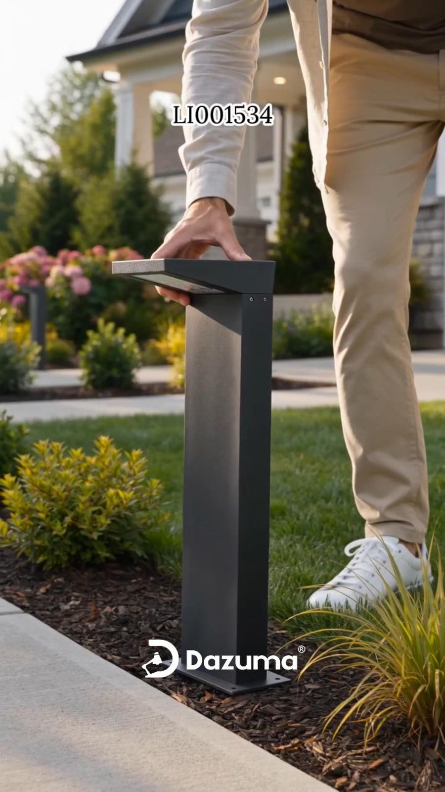L Bollard Light Low Voltage Solar LED Outdoor Landscape Light