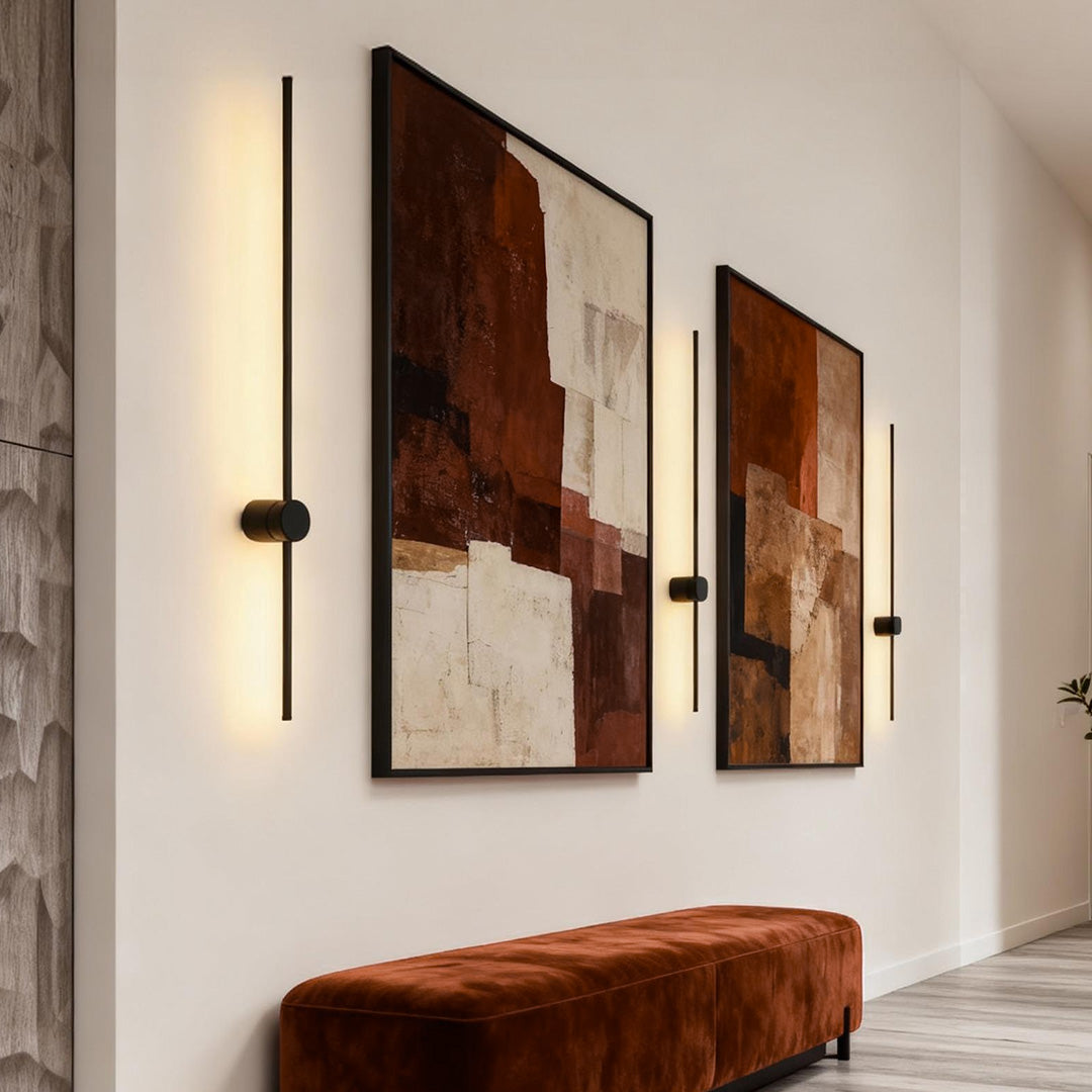 Black/Gold Nordic Ultra-thin Long LED Linear Wall Lights