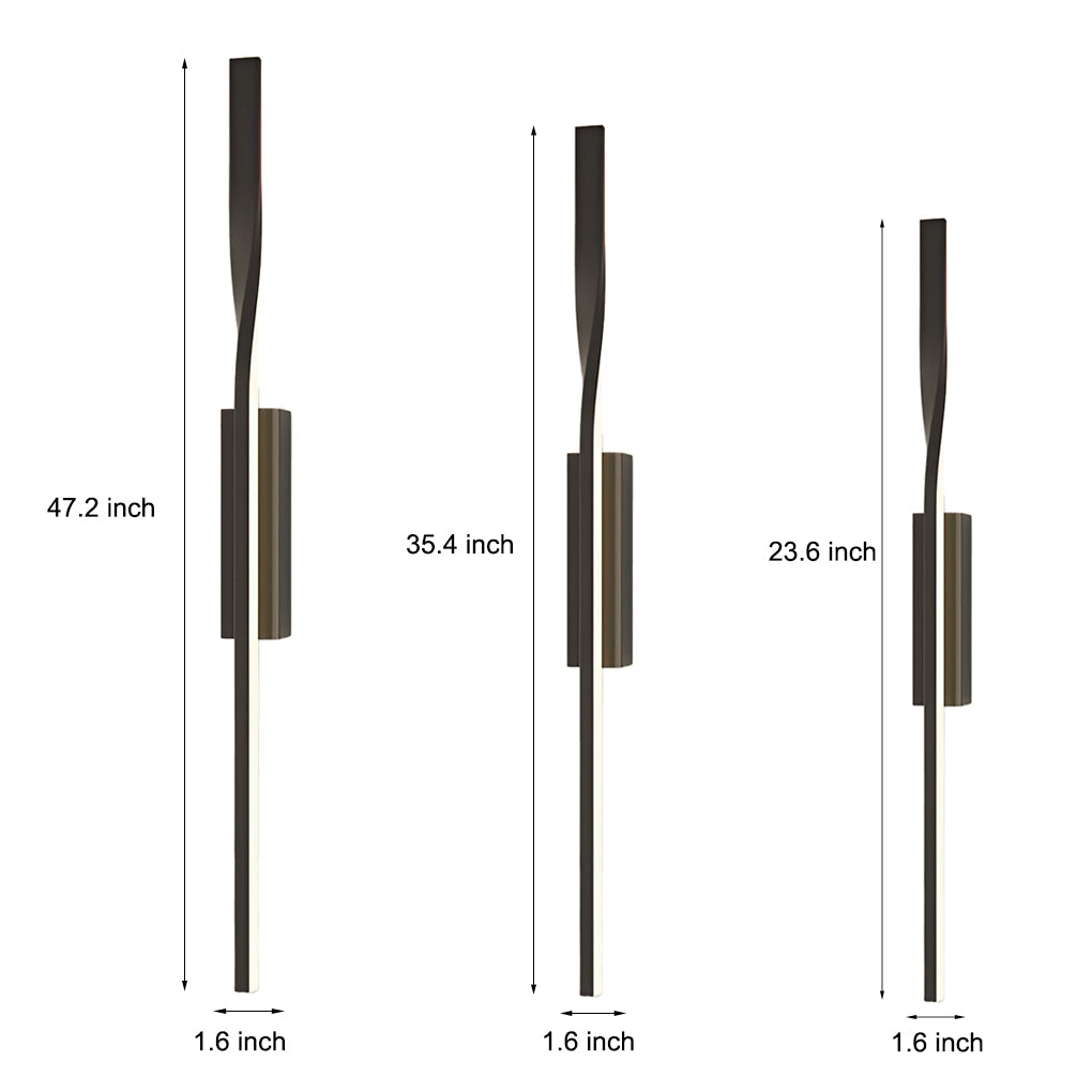 Creative Linear LED Black Modern Minimalist Wall Lamp Wall Sconce Lighting