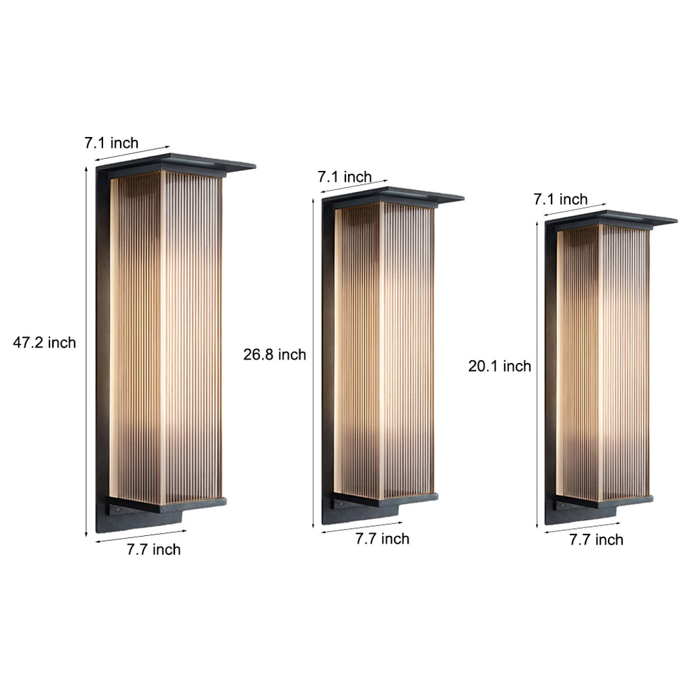 Rectangular Waterproof LED 3w Modern Outdoor Solar Wall Sconces ...