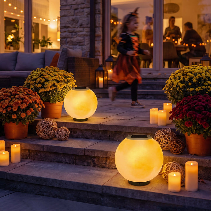 Moon Pillar Lights Modern Waterproof LED Resin Lamp