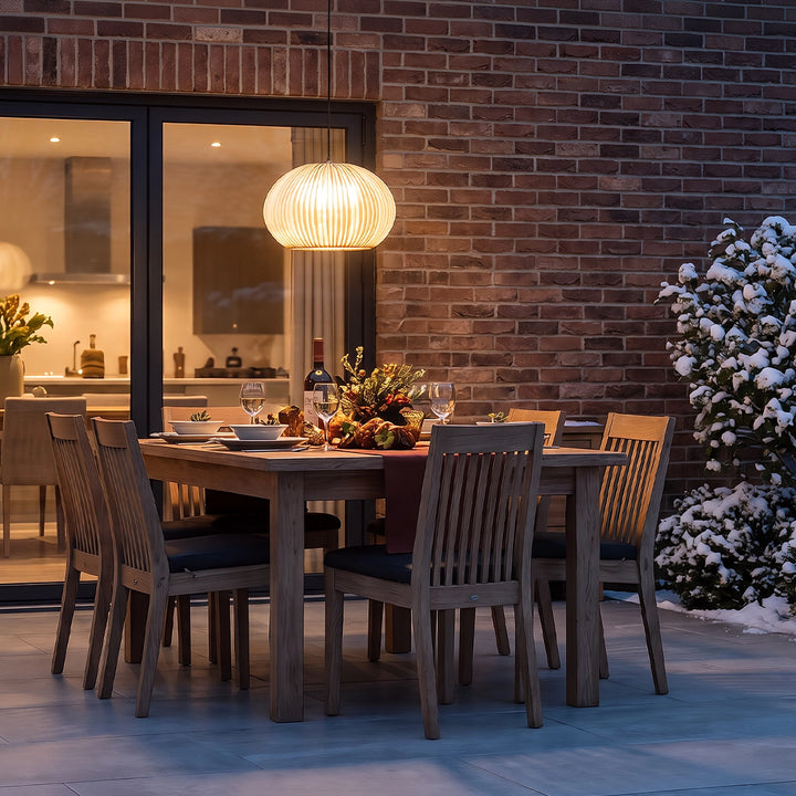 Rattan Outdoor Pendant Light Modern Waterproof Lights