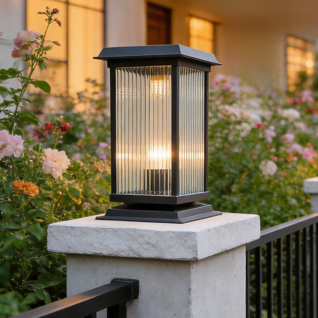 Pillar Solar Light Dual Power Supply Vintage LED Waterproof Light