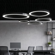 Round Ring Hanging Profile Light Suspended Office LED Pendant Light for Gyms