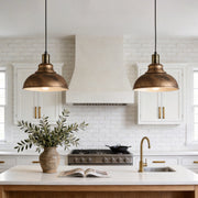 Semi Globe Metal LED Vintage Pendant Light Hanging Lamp