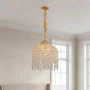Teardrop Crystal Chandelier French Metal Ceiling Lights