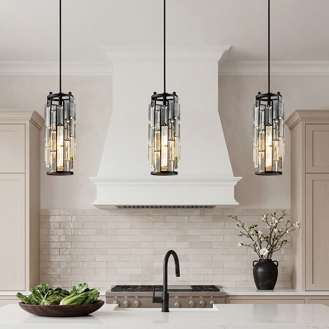 Mini Crystal Pendant Light Creative Art Crystal Island Ceiling Light