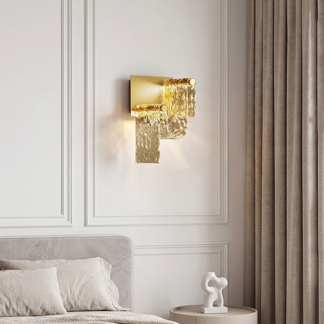 Gold Wall Lights Italian Luxury Simple Creative Metal LED Glass Lamp