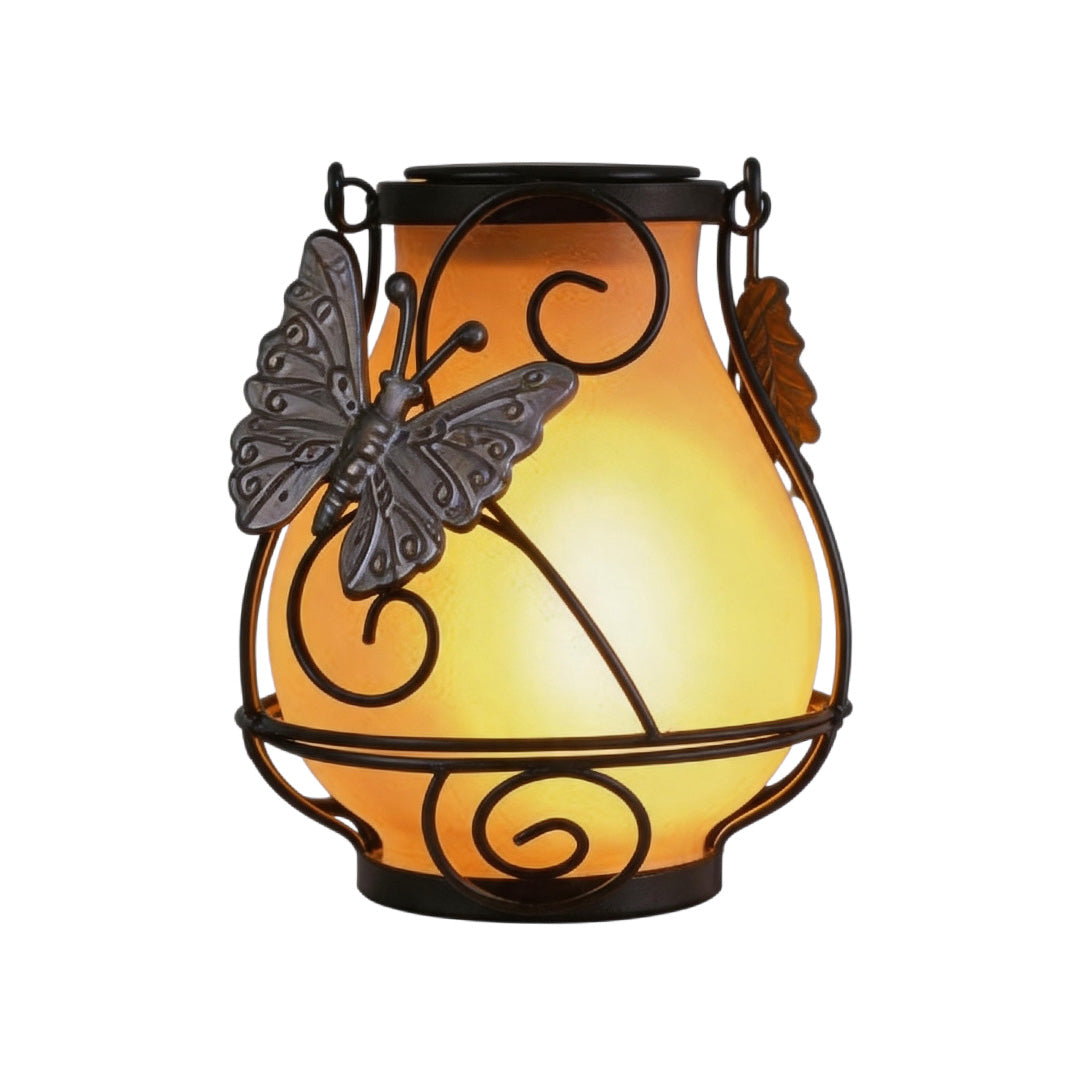 【4 PCS】Gray Outdoor Light Pendant Hanging Flame-Inspired Insect Light