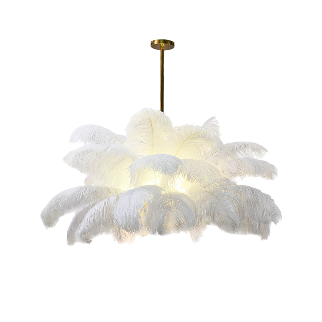 Semi Flush Mount Ceiling Lighting Nordic Feather Decor Light