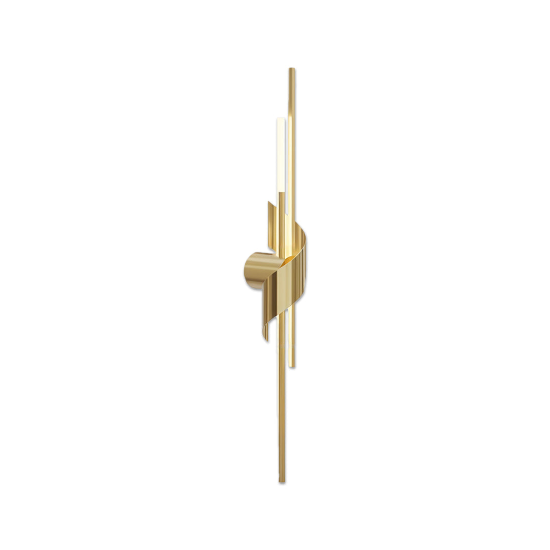 2 Lamp Linear Wall Sconce Italian Luxury Solid Copper Light