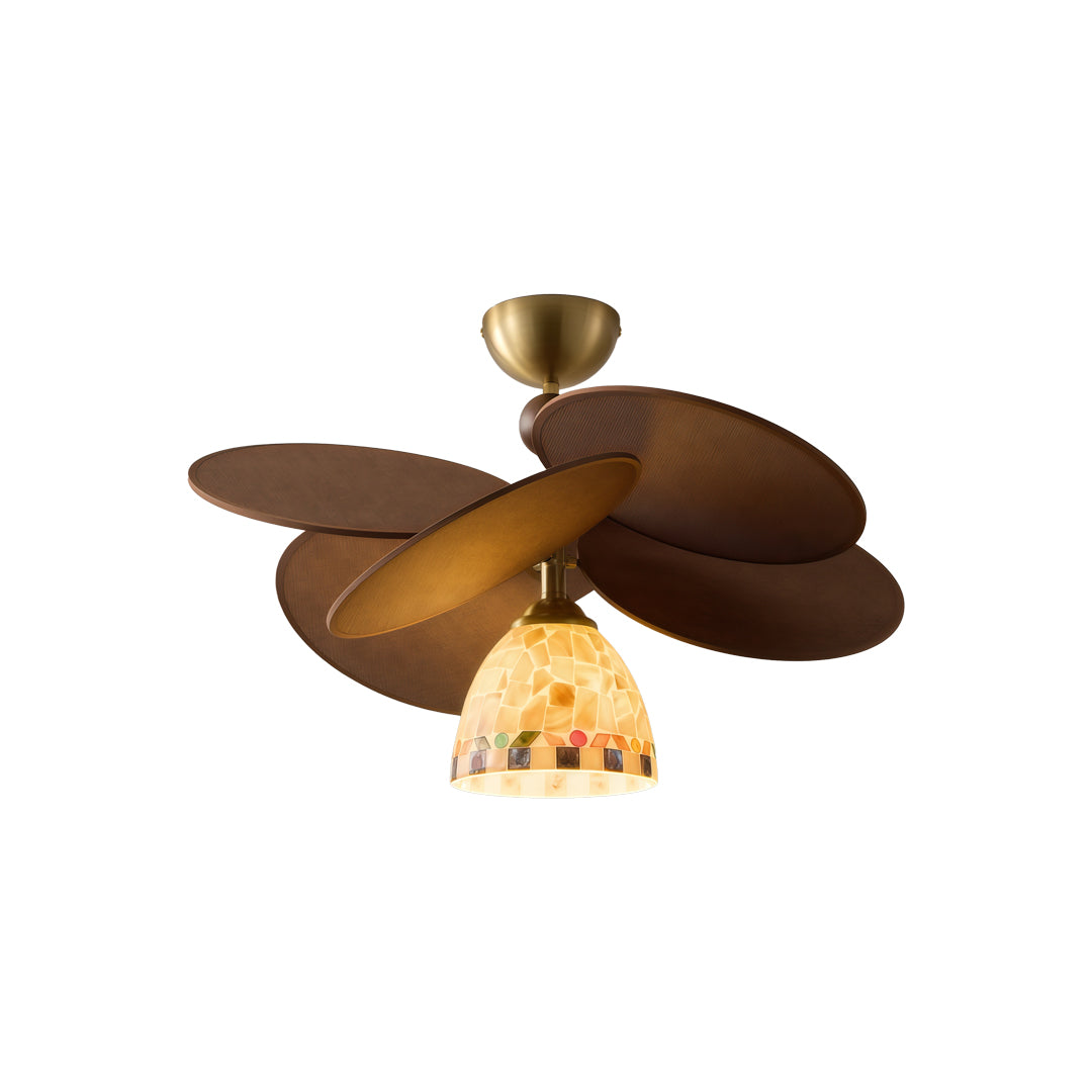 Art Deco Flush Mount Light Fixture Vintage French Shell Light
