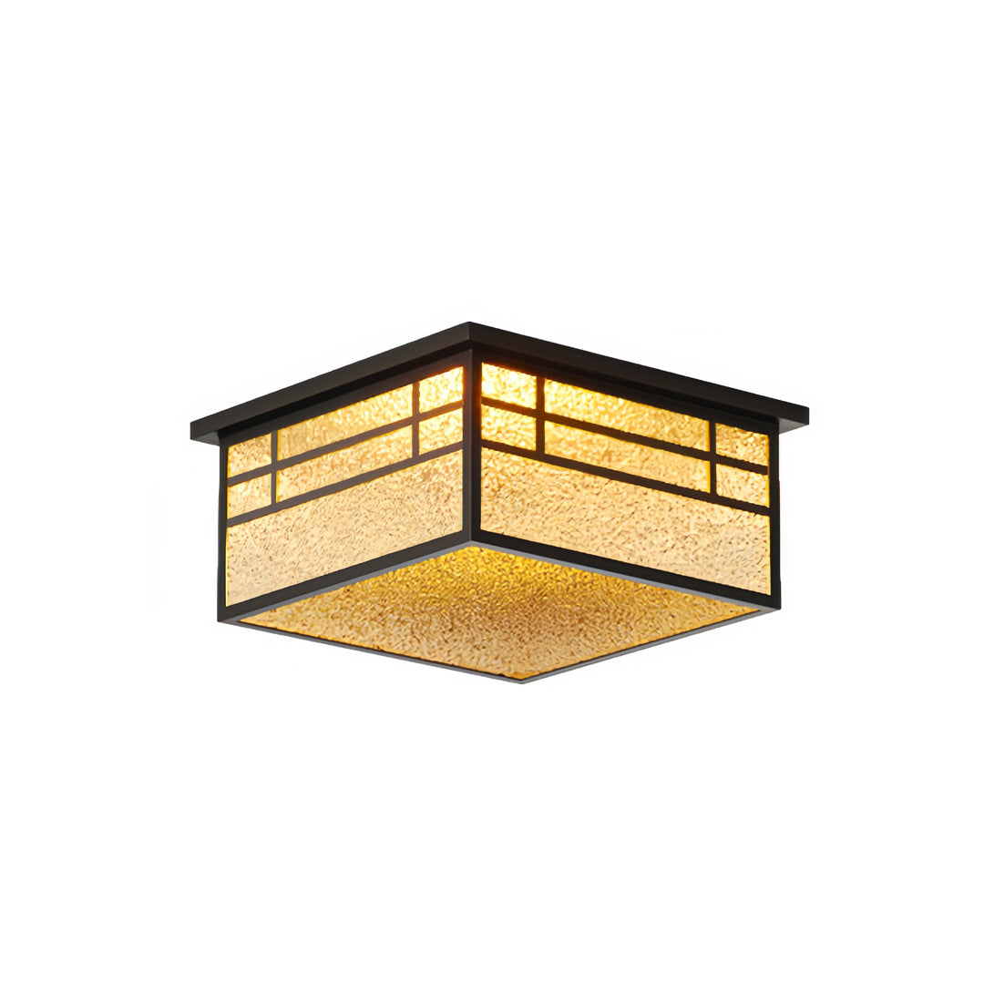 Square Flush Mount Ceiling Light Outdoor Waterproof Courtyard Light