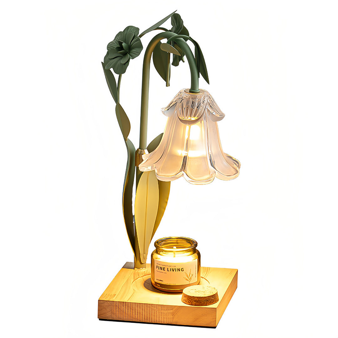 Melt Table Lamp Fireless Scented Flower  Elegant Night Light