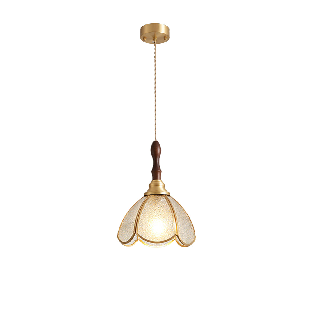 Water Ripple Glass Pendant Lighting Nordic Full Copper Light