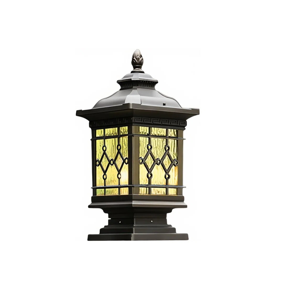 European Retro Outdoor Waterproof Metal Column Light